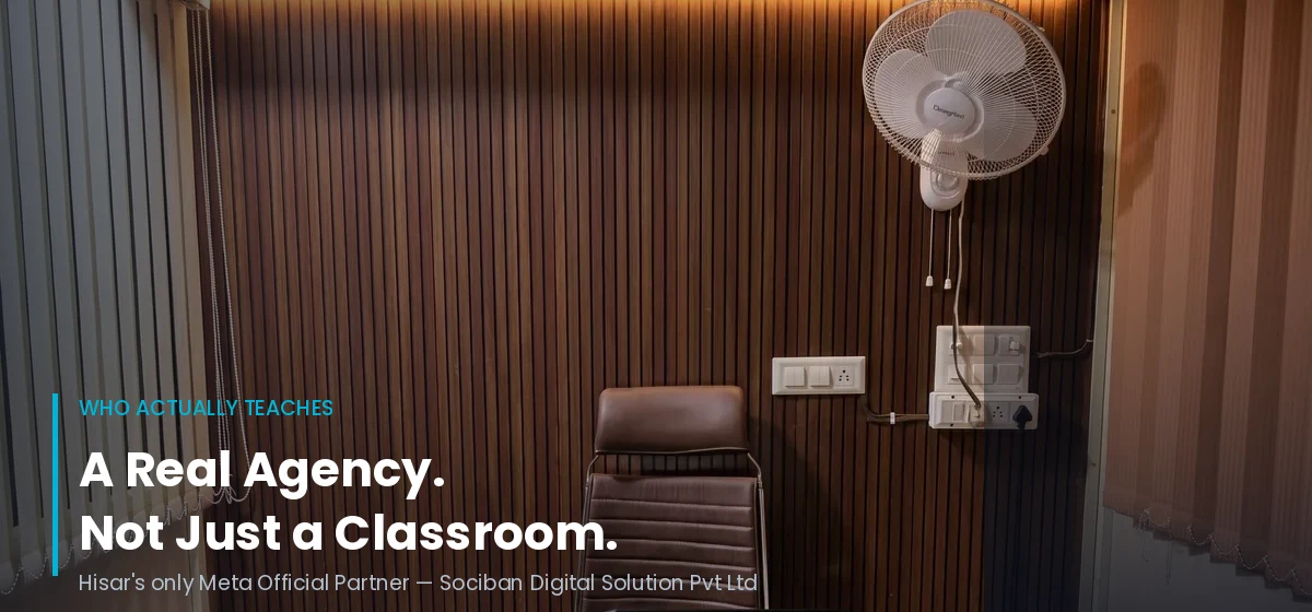 Social Baniya Academy is a real agency not just institute Sociban Digital Solution real agency office Hisar Meta Official Partner