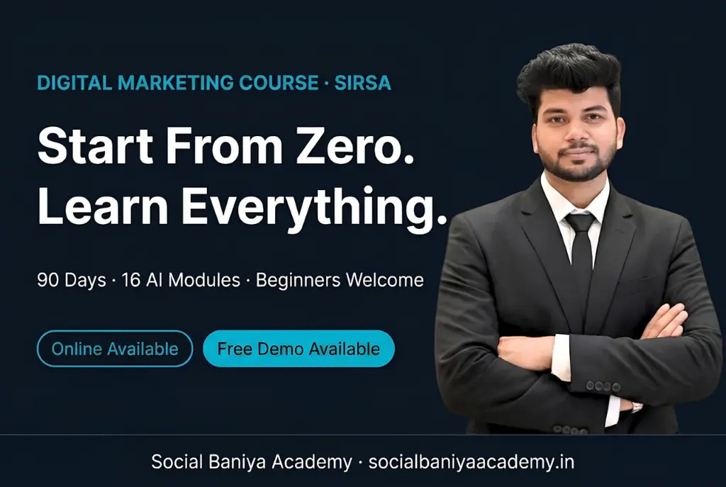 Digital Marketing Course in Sirsa (2026) — Online + Offline Options